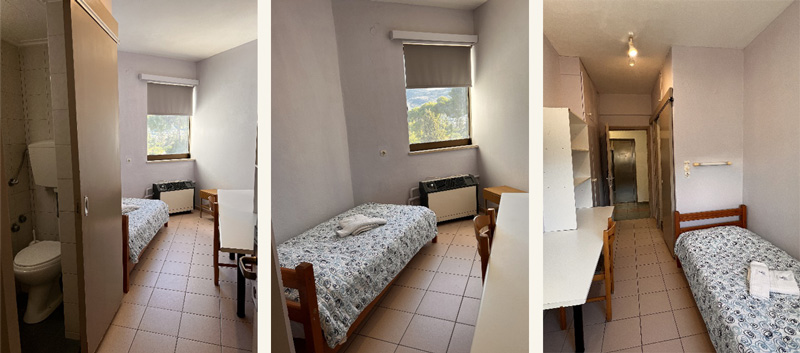 Double/Single Rooms on the 1st and 2nd floor of the Dormitories
