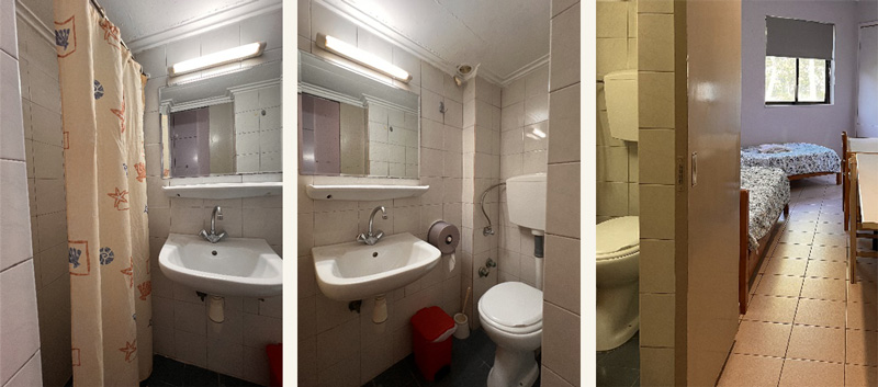 Double/Single Rooms on the 1st and 2nd floor of the Dormitories