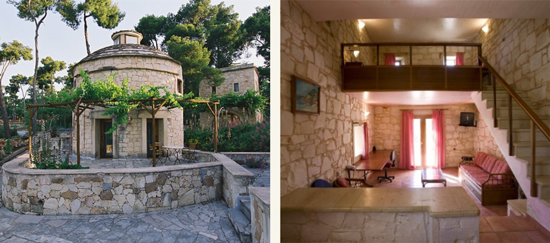 Traditional stonehouses in the Conference campus